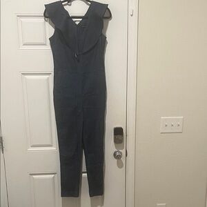 Banana Republic Dark Blue Ultra feminine V-neck Jumpsuit